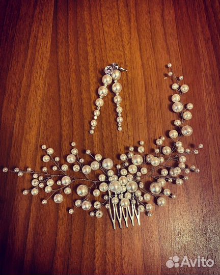 Свадебный гребень, тиара, украшение для волос