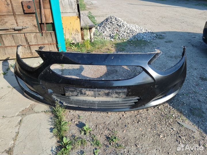 Бампер передний на hyundai солярис