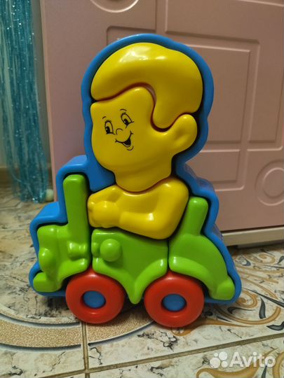 Логическая игрушка Пазл- велосипедист