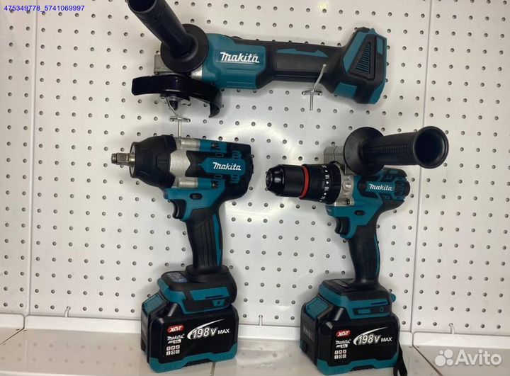 Набор Makita 3В1 Шуруповерт+ушм+Гайковерт 700Нм