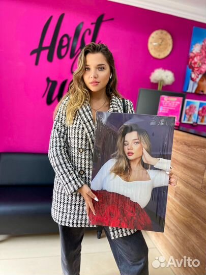 Печать на холсте, портрет по фото, подарок картина