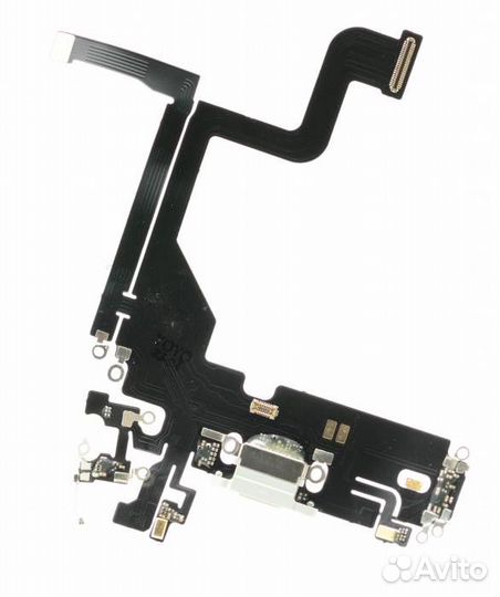 Шлейф iPhone 13 Pro разъем зарядки/микрофон Белый