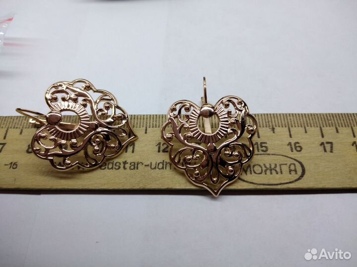 Золотые серьги 585 пробы (новые)