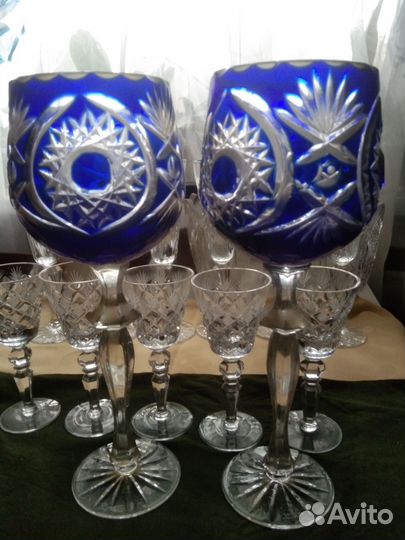 Салатник,рюмки,вазы хрустальные СССР