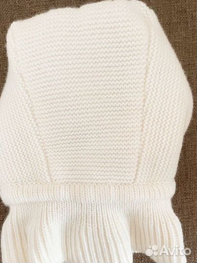 Шапка для новорожденного журавлик