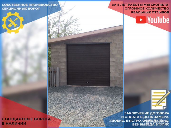 Автоматические секционные гаражные ворота