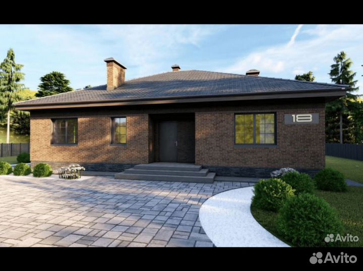 Готовый проект одноэтажного дома