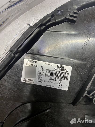 Фара правая BMW X1 F48 2015-2019 LED