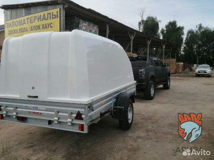 Прицеп 18.022 с крышкой из пластика Н1500мм