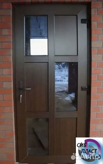 Дверь пвх темный дуб