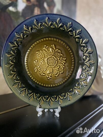 Тарелка декоративная Керамика. Майолика СССР
