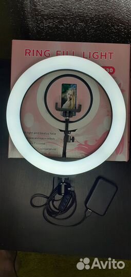 Кольцевая лампа 34см Профессиональный свет +Штатив