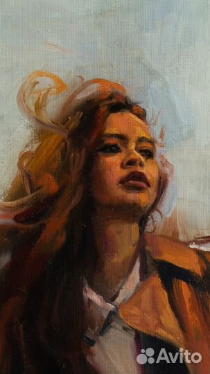 Картина маслом на холсте девушка