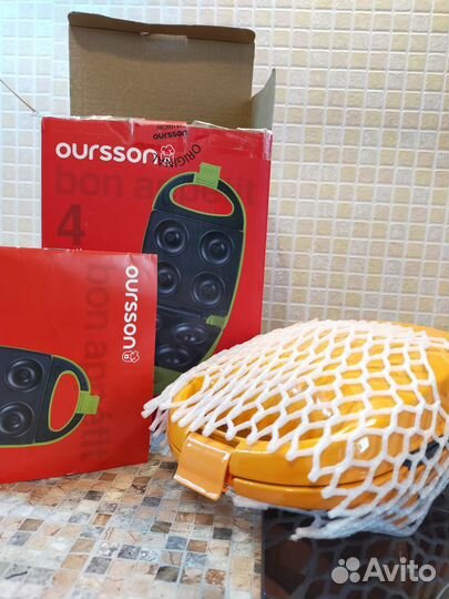 Пончница (вафельница для пончиков) Oursson новая