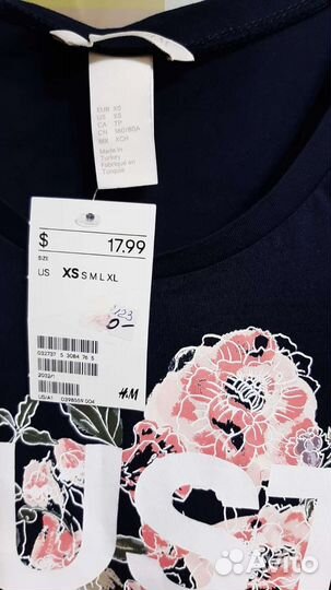 Футболка туника h&m р.sm