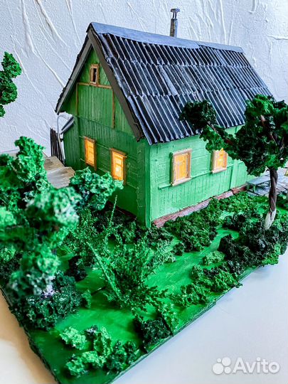 Миниатюра дома по фото кукольный домик
