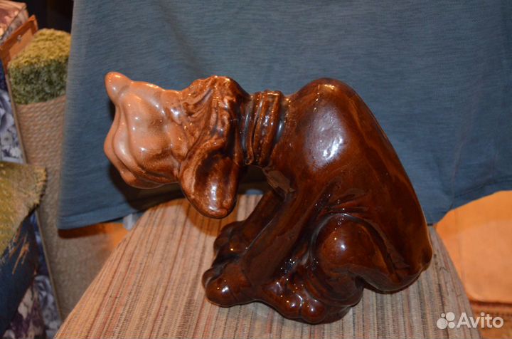 Большая керамическая собака-копилка