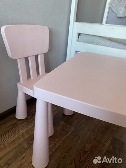 Детский стол и стул IKEA маммут