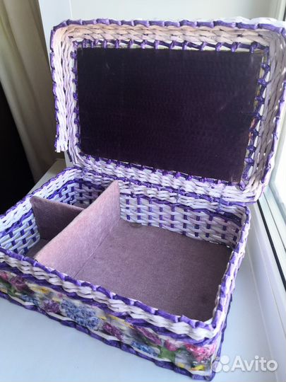 Шкатулка из бумажной лозы