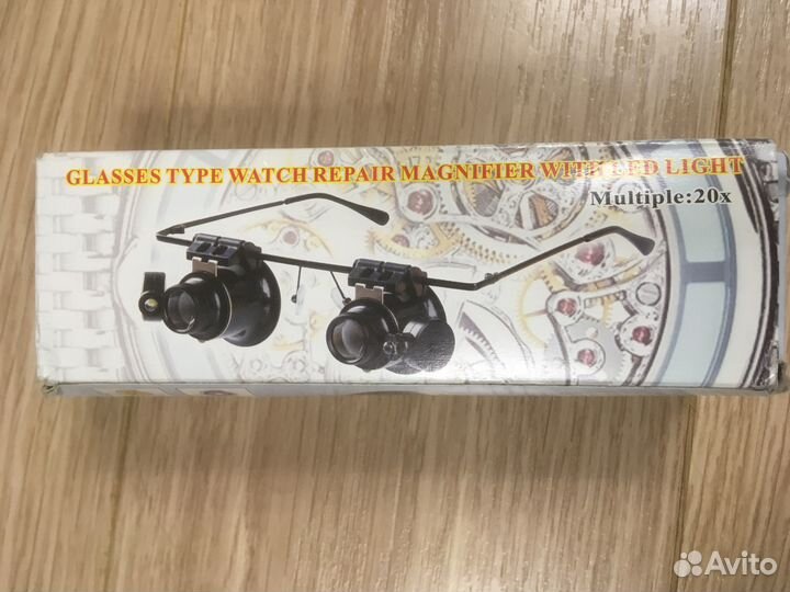 Очки лупа с подсветкой. Бинокулярные линзы (20-х)