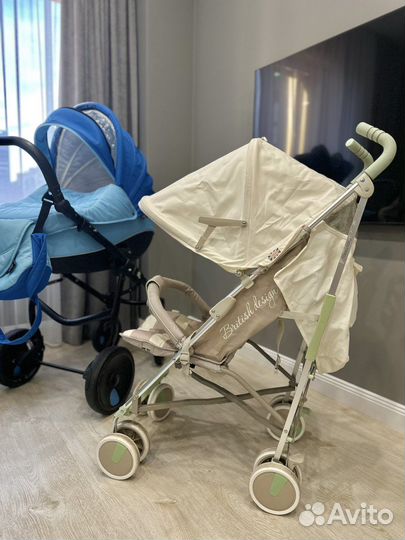 Коляска tuttis 3 в 1 и трость Happy baby