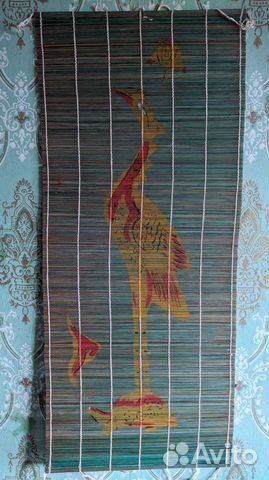 Пано настенное из бамбуковой соломки СССР