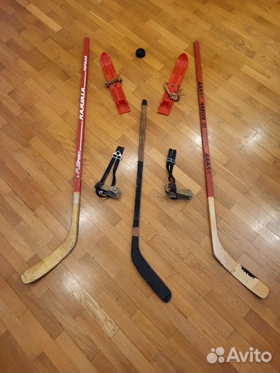 Клюшка хоккейная лыжи шайба санки СССР