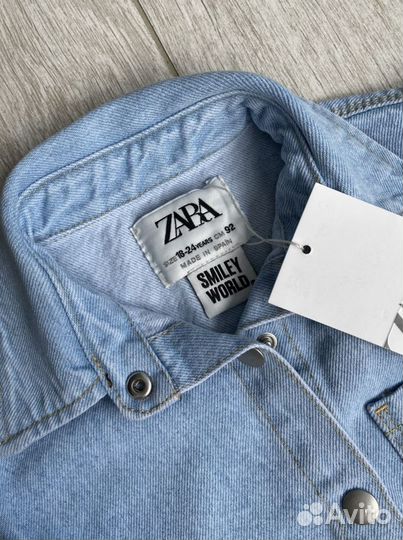 Джинсовая рубашка Zara 98 новая
