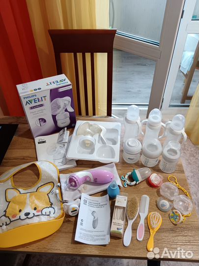 Молокоотсос avent ручной и другое для грудничков