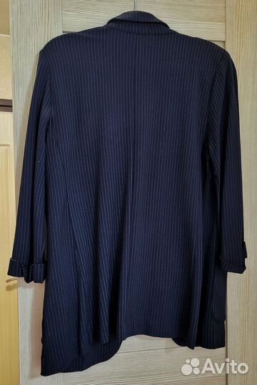 Пиджак женский в полоску темно-синий