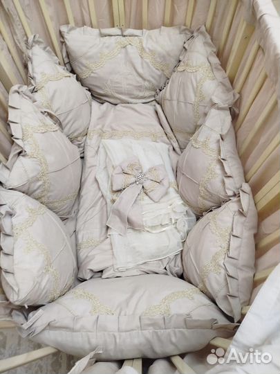 Детская кроватка трансформер с маятником