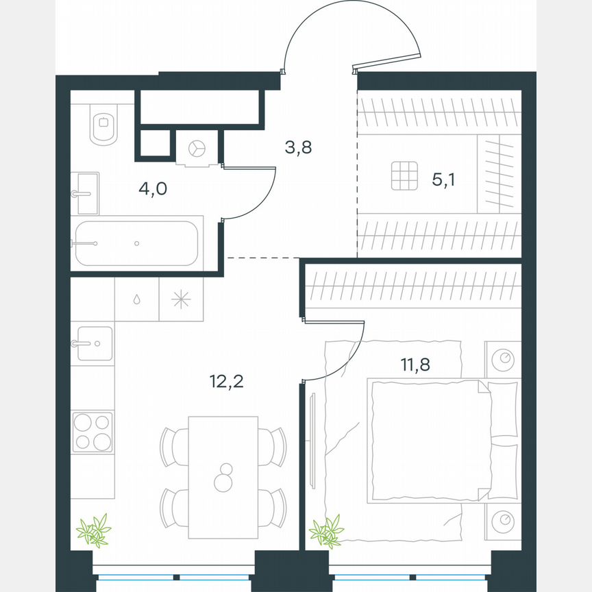 1-к. квартира, 36,9 м², 34/64 эт.
