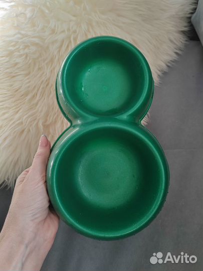 Миска для кошек двойная для корма и питья