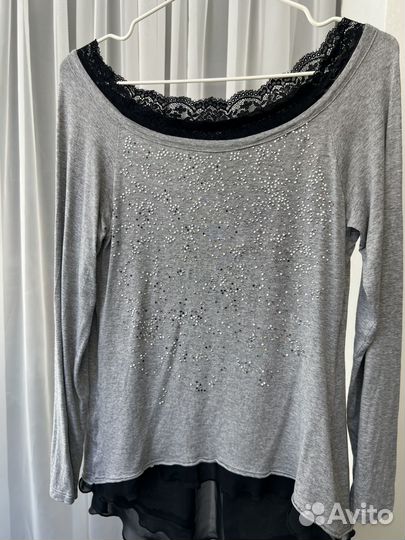 Чудесная блуза с камнями из Италии р.42-46(S-M)