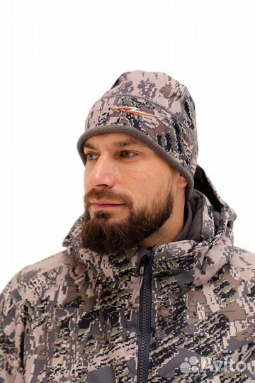 Шапка king hunter camo/grey