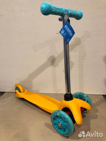 Самокат детский трёхколесный светящиеся колеса