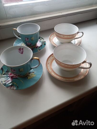 Фарфоровая чайная пара