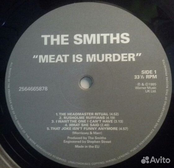 Виниловая пластинка WM The Smiths Meat Is Murder
