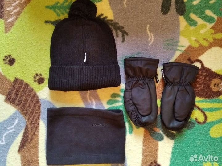 Комплект зима шапка+варежки+снуд, gusti 4-6 лет