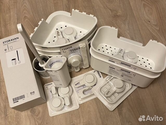 Полка, крючки, стакан Икеа Тискен, Таккан