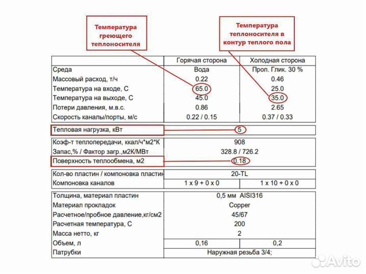 Теплообменник на теплый пол SNB08G-20, 5кВт