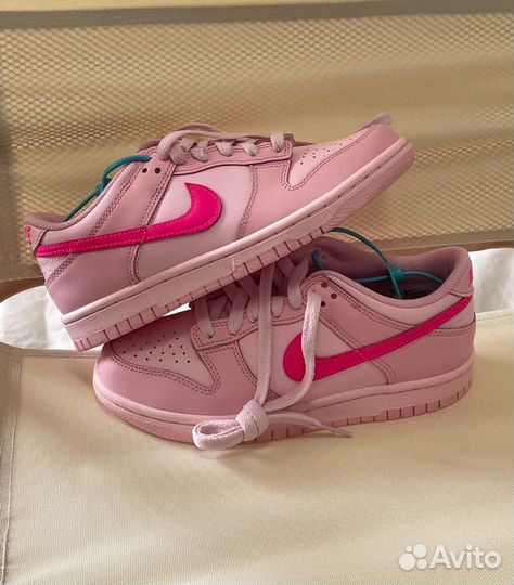 Nike dunk low triple pink (оригинал)