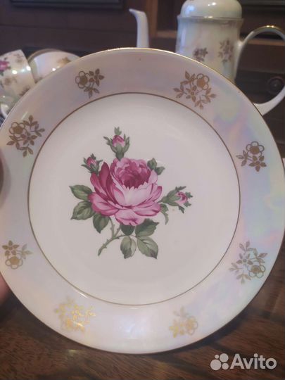 Сервиз чайный, кофейный роза гдр