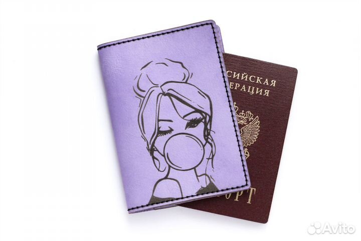 Кожаный чехол для паспорта