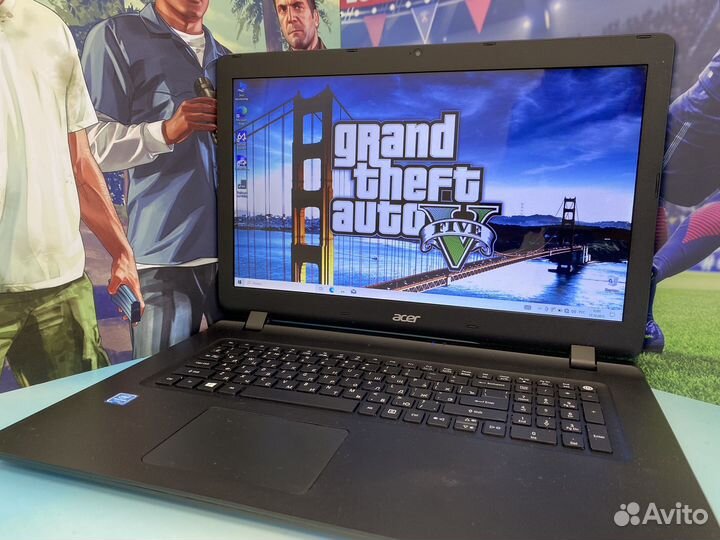 Большой Мощный Ноутбук Acer 4 ядра/SSD 256gb/17.3