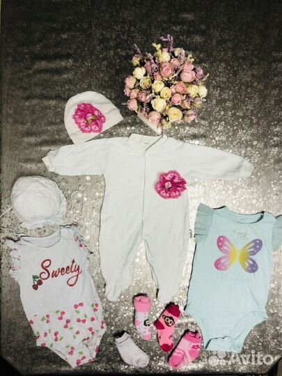 Одежда пакетом девочке. Размер 68 74 80