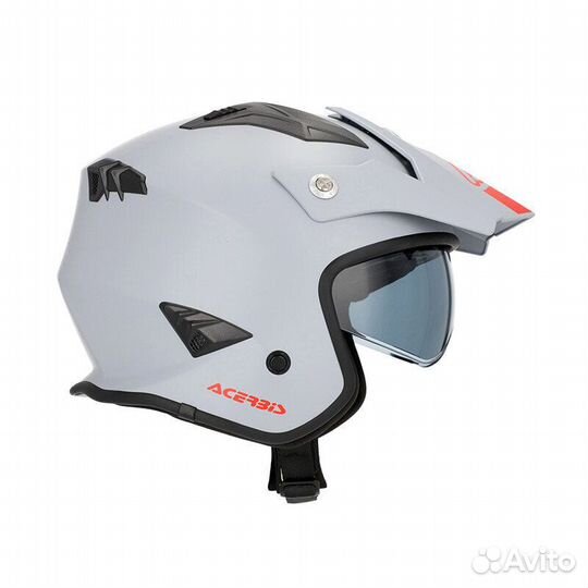 Acerbis Jet Aria 2206 Мотошлем Light Grey Серый