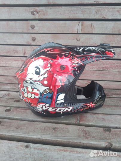 Мотошлем кроссовый бу vega