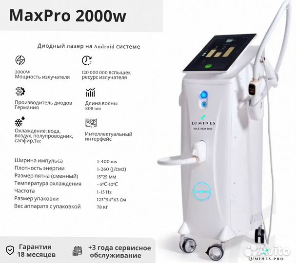 Аппарат для эпиляции Люминес. MaxPro 2000 Вт