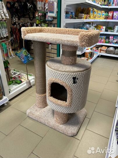 Домик - когтеточка, лежанка для котов новый